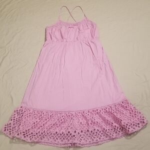 JCrew Pink Sleeveless Lace Hem Dress